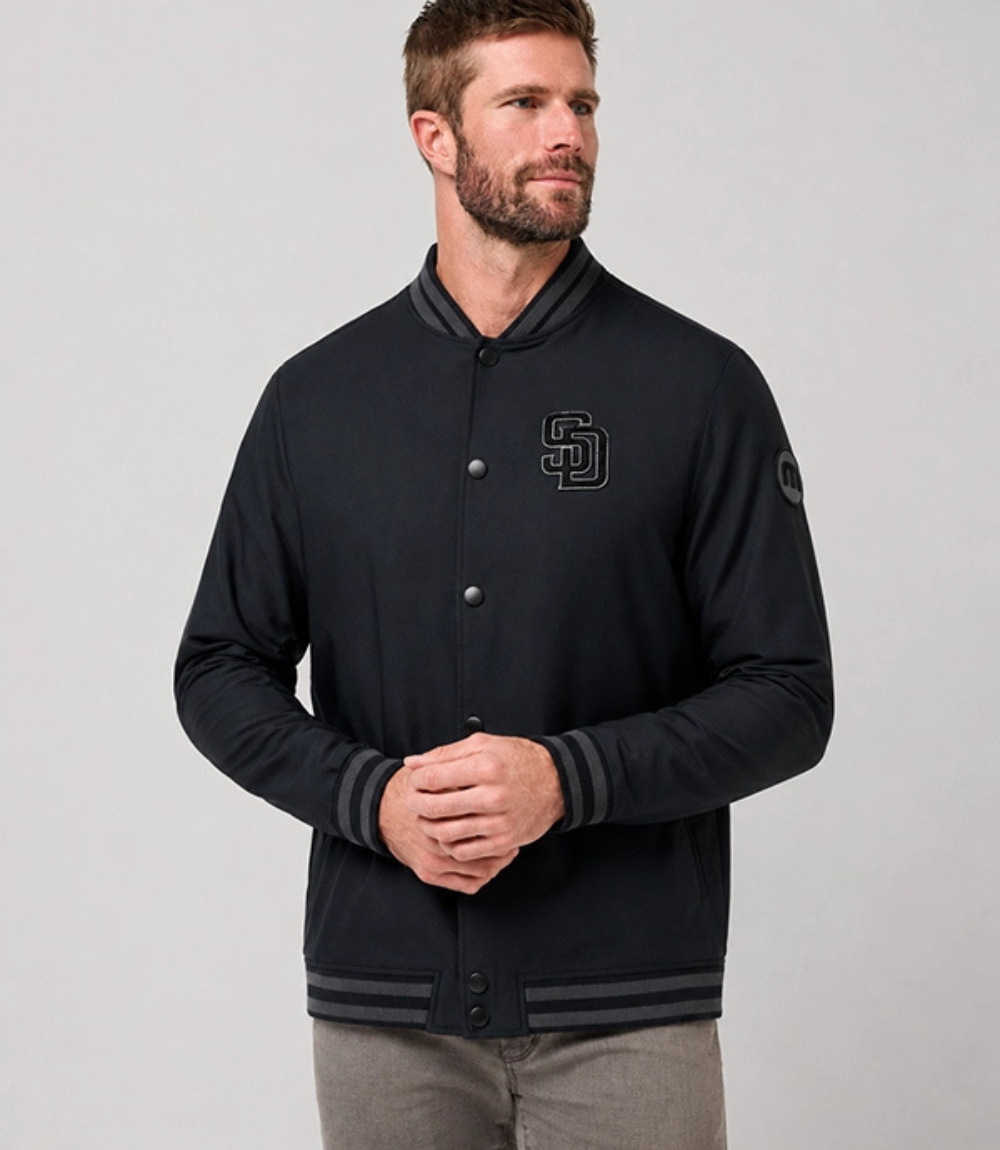 San Diego Padres Travis Mathew Bomber Jacket 2 San Diego Padres Travis Mathew Bomber Jacket 2