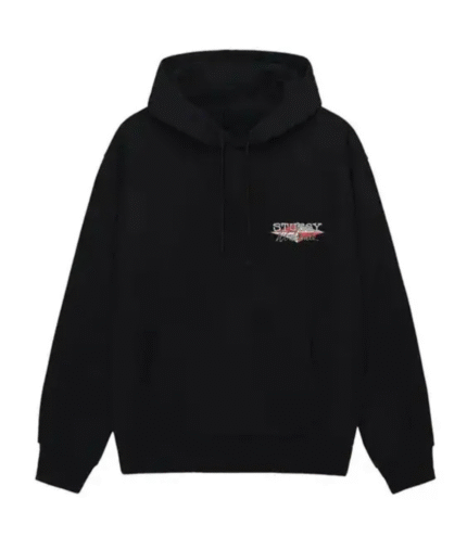 Stussy Worldwide Diamond Black Hoodie 2