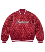 Supreme Quilted Satin Varsity Jacket 3