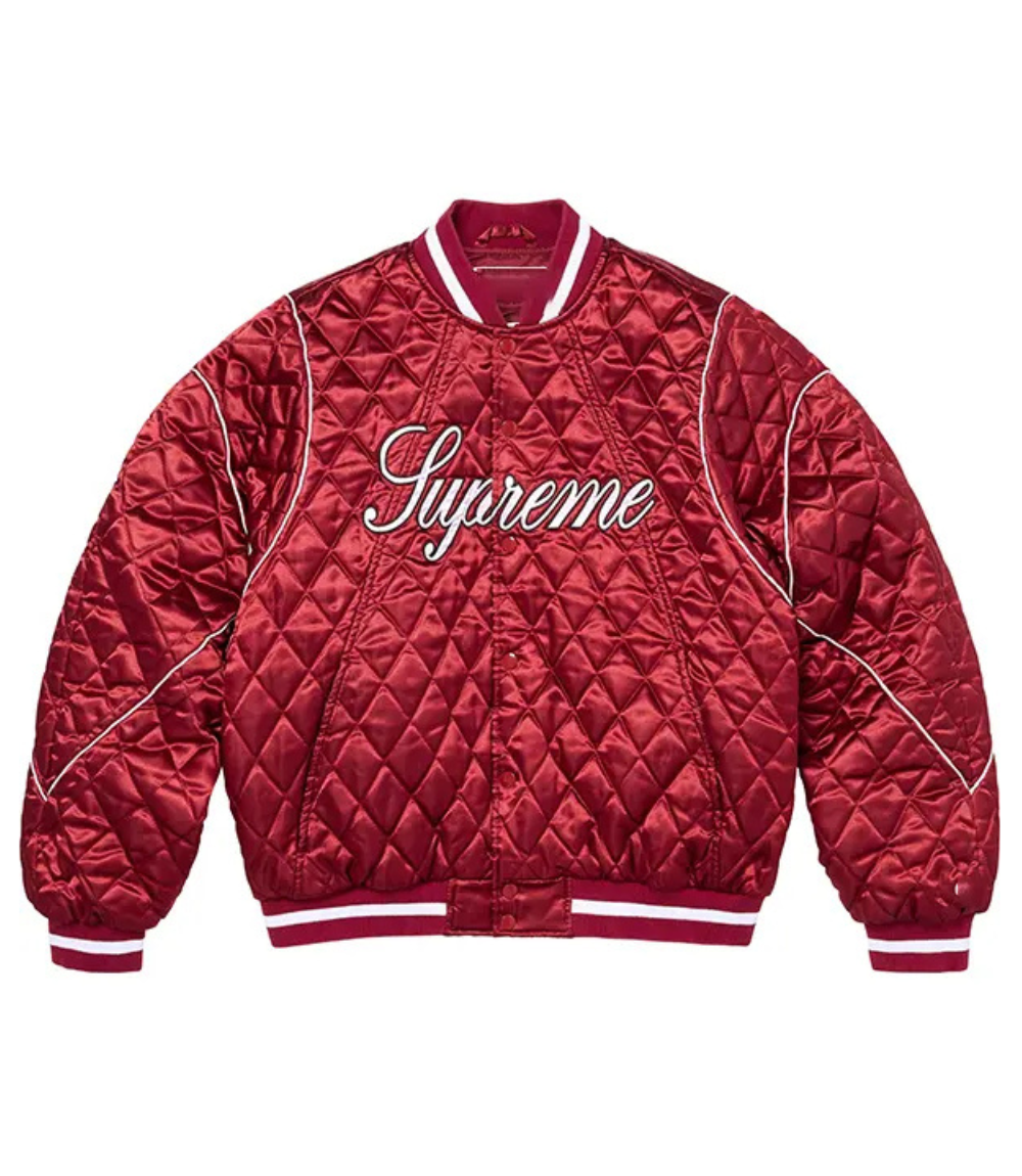 Supreme Quilted Satin Varsity Jacket 3 Supreme Quilted Satin Varsity Jacket 3