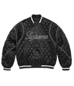 Supreme Quilted Satin Varsity Jacket 5