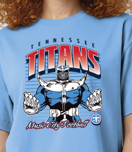 Tennessee Titans Disney x Champion Thanos All-Star T-Shirt 3