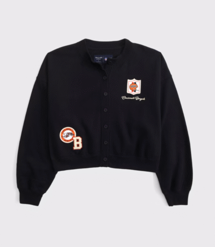 Abercrombie Cincinnati Bengals Sunday Shrunken Cardigan Jacket 2