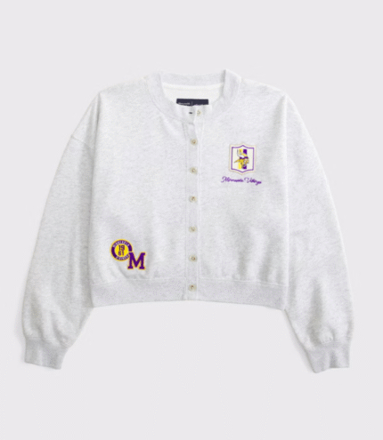 Abercrombie Minnesota Vikings Sunday Shrunken Cardigan Jacket 3