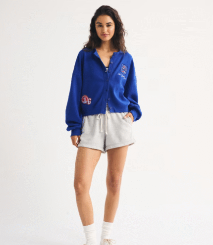Abercrombie New York Giants Sunday Shrunken Cardigan Jacket 1