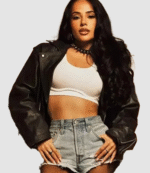 Becky G UGG x Willy Chavarria Leather Jacket 3