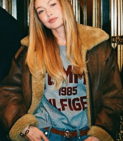 Gigi Hadid Tommy Hilfiger Aviator Jacket 2