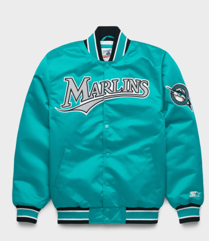 HOMAGE X Starter Marlins Heavyweight Satin Jacket 5