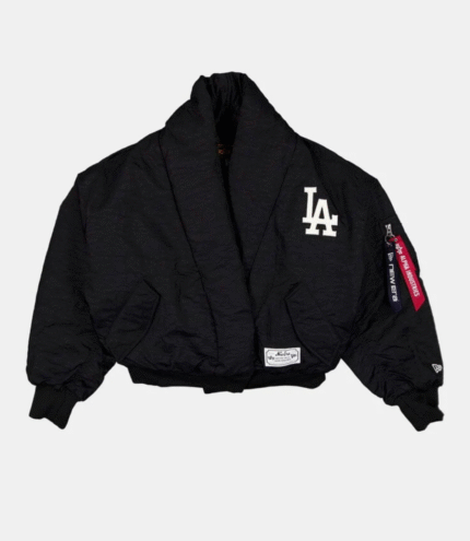 Los Angeles Dodgers New Era x Alpha Industries Shawl Collar Bomber Jacket 1