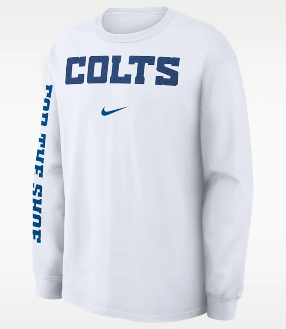 Nike Colts Rivalries 2026 White Long-Sleeve T-Shirt 1 Nike Colts Rivalries 2026 White Long-Sleeve T-Shirt 1