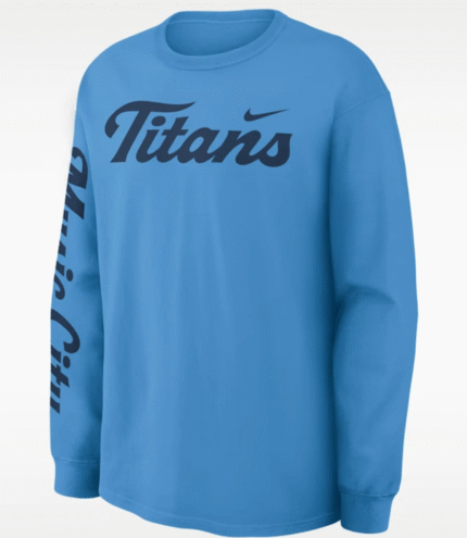 Nike Titans Rivalries 2026 Blue Long-Sleeve T-Shirt 1