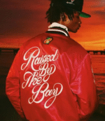Raised By The Bay Bomber Varsity Jacket 2
