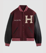 Travis Kelce Tommy Hilfiger Mixed-Media Varsity Jacket 3