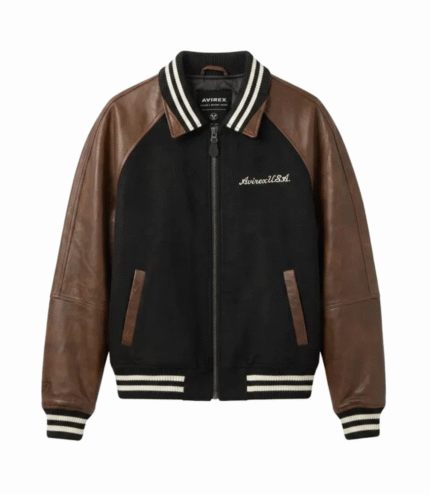 AVIREX Naval Varsity Wool Leather Jacket