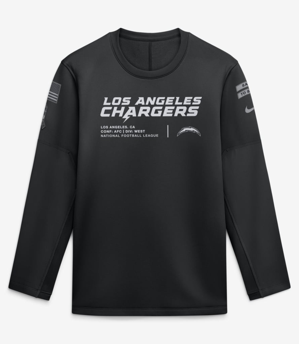 Chargers 2026 Salute to Service Crewneck Sweatshirt 1 Chargers 2026 Salute to Service Crewneck Sweatshirt 1