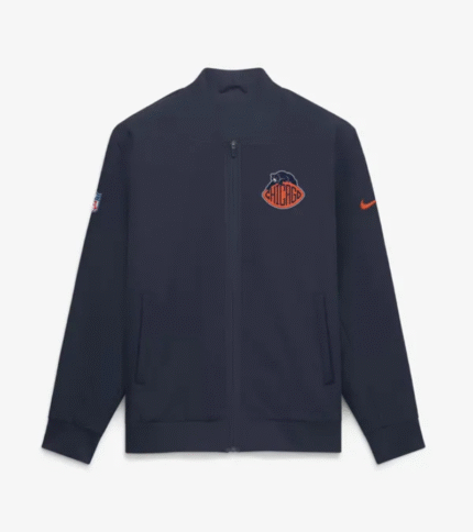 Chicago Bears 2026 Nike Rivalries Sideline Bomber Jacket 3
