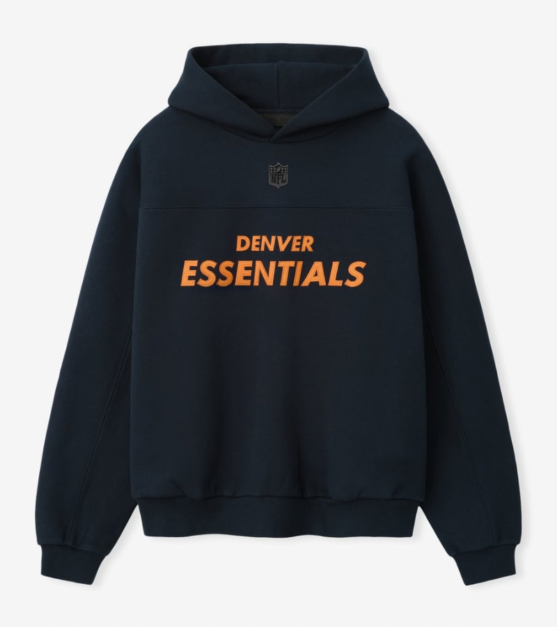 Fear of God x NFL Navy Denver Broncos 90s Relaxed Hoodie 1