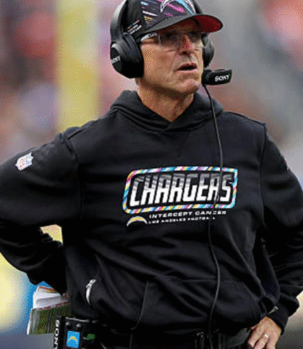 Jim Harbaugh 2026 Chargers Crucial Catch Hoodie