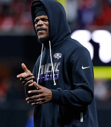 Lamar Jackson Baltimore Ravens 2026 Sideline Hoodie