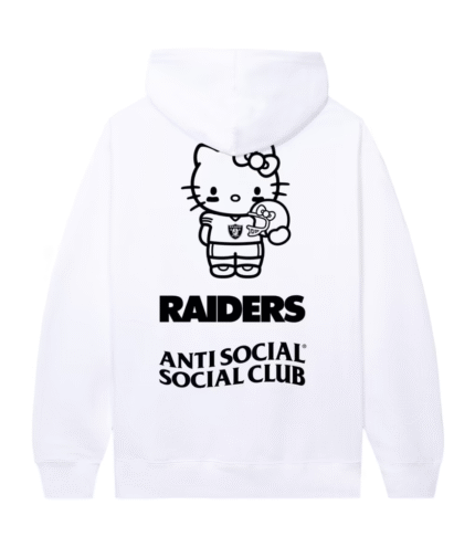 Las Vegas Raiders ASSC White Hello Kitty Hoodie 1
