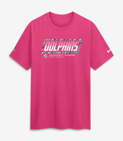 Miami Dolphins 2026 Pink Crucial Catch T-Shirt 1