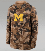 Michigan Wolverines Nike 2026 Military Appreciation Hooded Long Sleeve T-Shirt 1