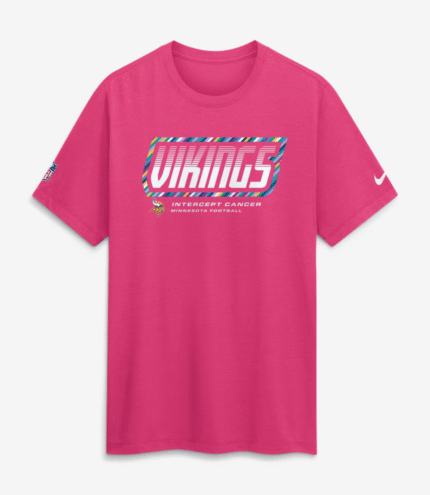 Minnesota Vikings 2026 Pink Crucial Catch T-Shirt 1