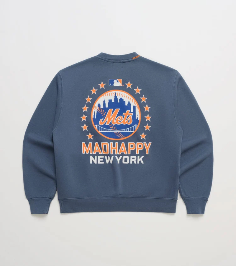 New York Mets Madhappy Blue Sweatshirt 2 New York Mets Madhappy Blue Sweatshirt 2