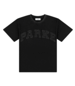 Parke Black Acid Wash Varsity T-Shirt 1