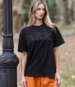 Parke Black Acid Wash Varsity T-Shirt 4