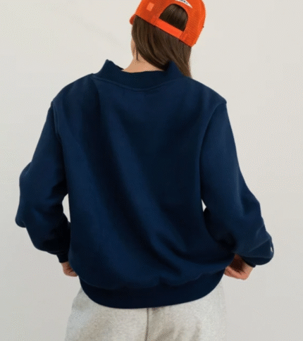 Parke x ’47 Auburn Mockneck Blue Sweatshirt 2