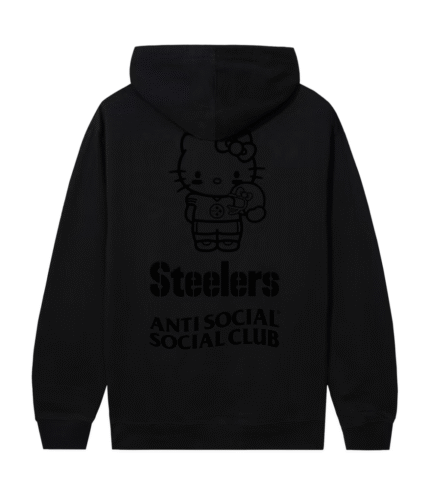 Pittsburgh Steelers ASSC Black Hello Kitty Hoodie 1