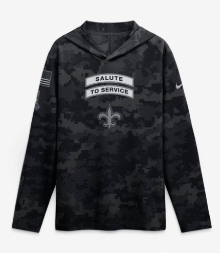 Saints 2026 Salute to Service Hooded Long Sleeve T-Shirt 1
