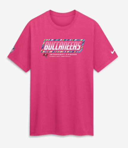 Tampa Bay Buccaneers 2026 Pink Crucial Catch T-Shirt 1