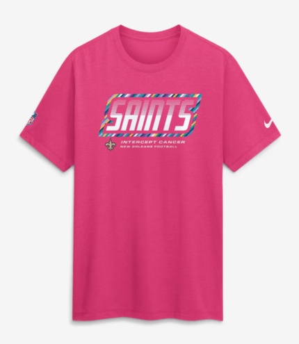 Women’s New Orleans Saints 2026 Pink Crucial Catch T-Shirt 1