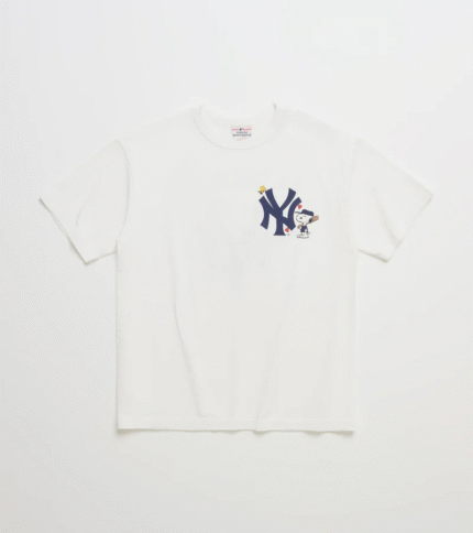 Yankees x Peanuts Heavyweight White Tee 1